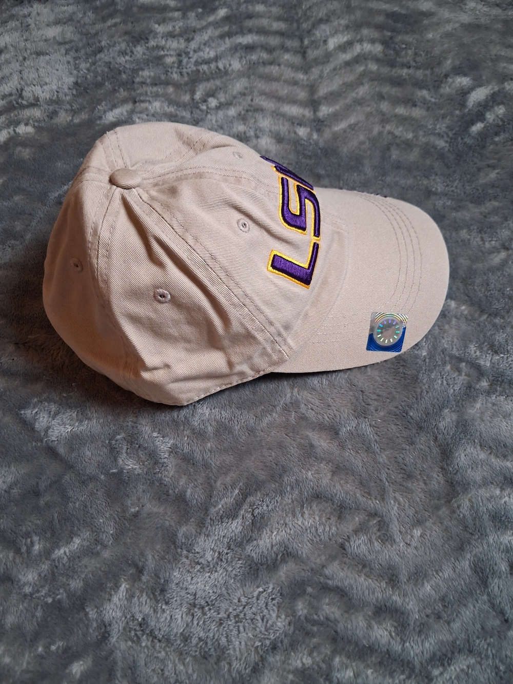 LSU NWT Cap Beige Velcro Back Mens Or Womens - Picture 2 of 11